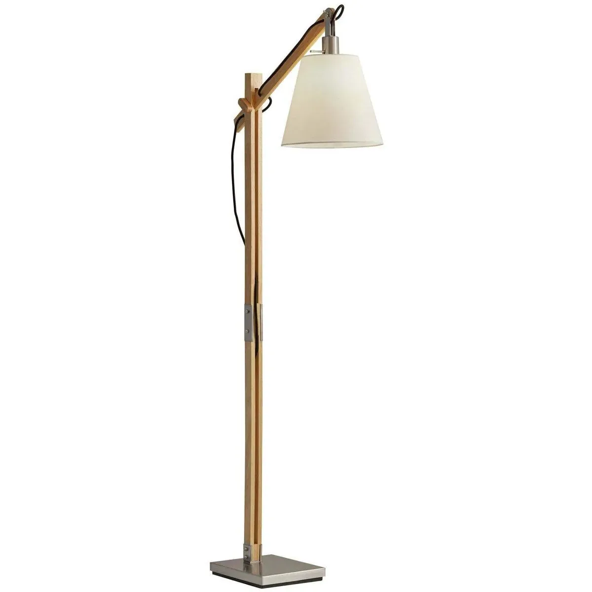 Walden 3-Way Floor Lamp - Natural Rubber Wood product