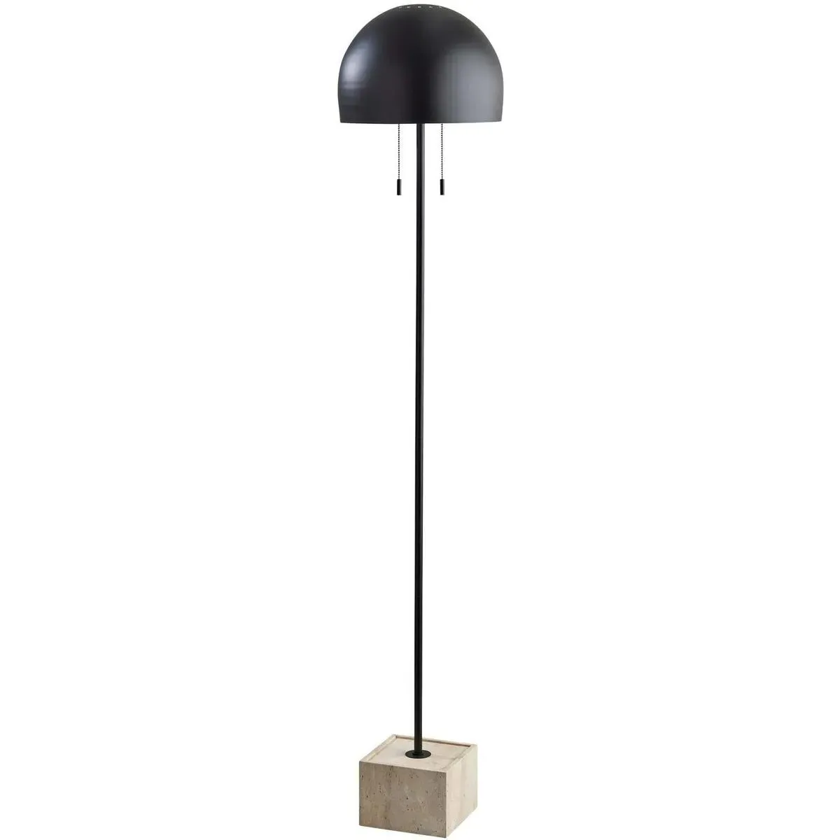Wilder 2-Light Floor Lamp with Pull Chain - Black, Metal product