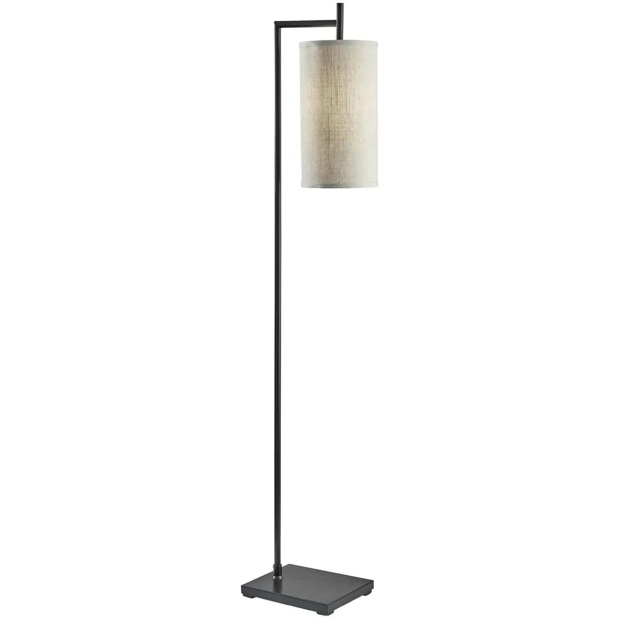 Zion Floor Lamp - Black, Beige Textured Fabric product