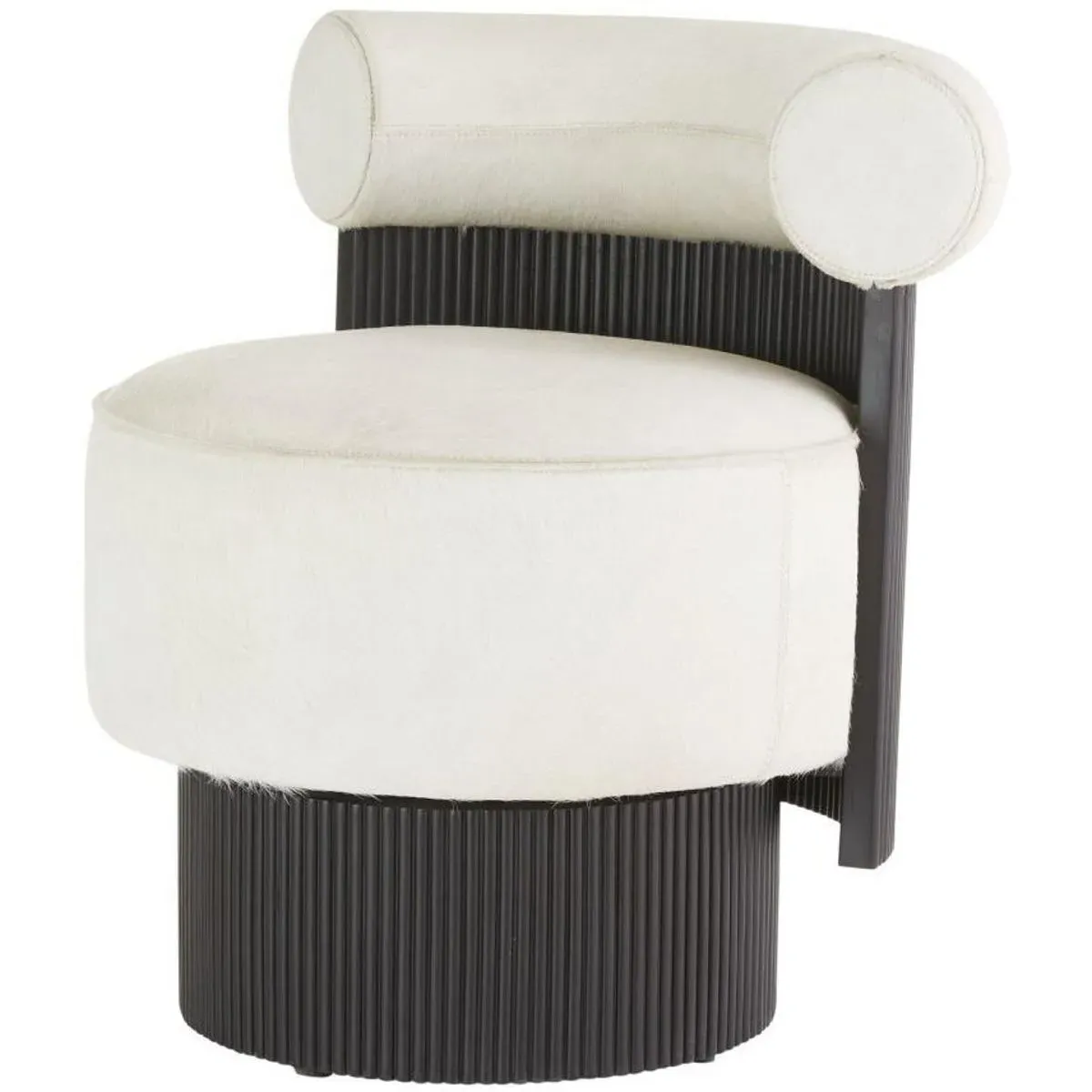 Erhart Accent Chair - White, Hair on Hide product