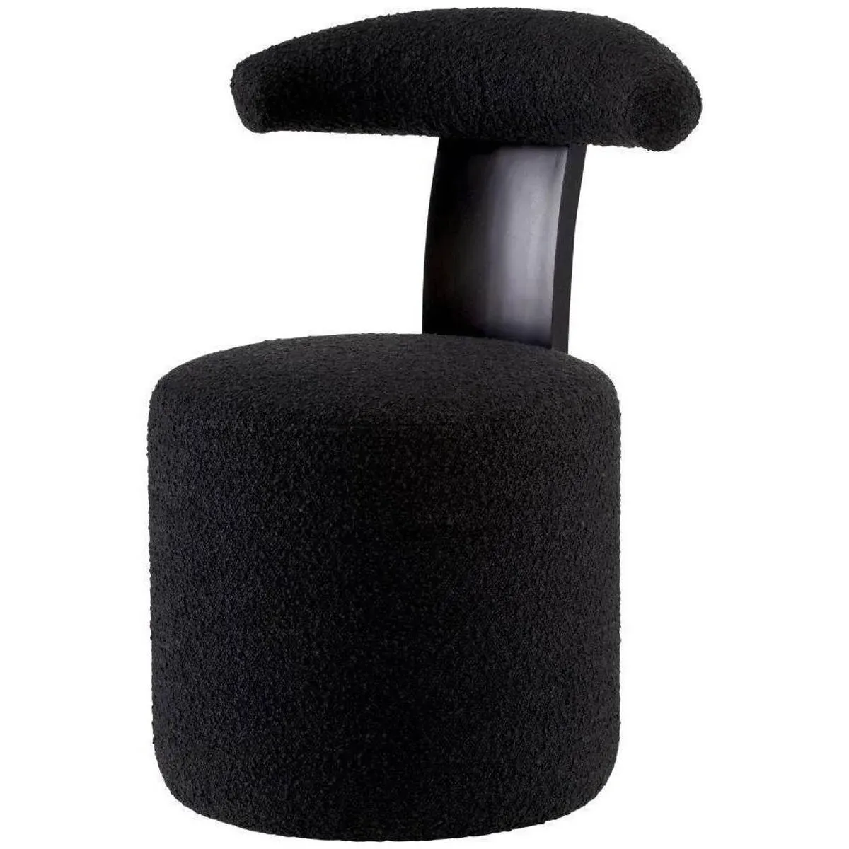 Ginni Accent Chair - Charcoal Boucle, Mango Wood product