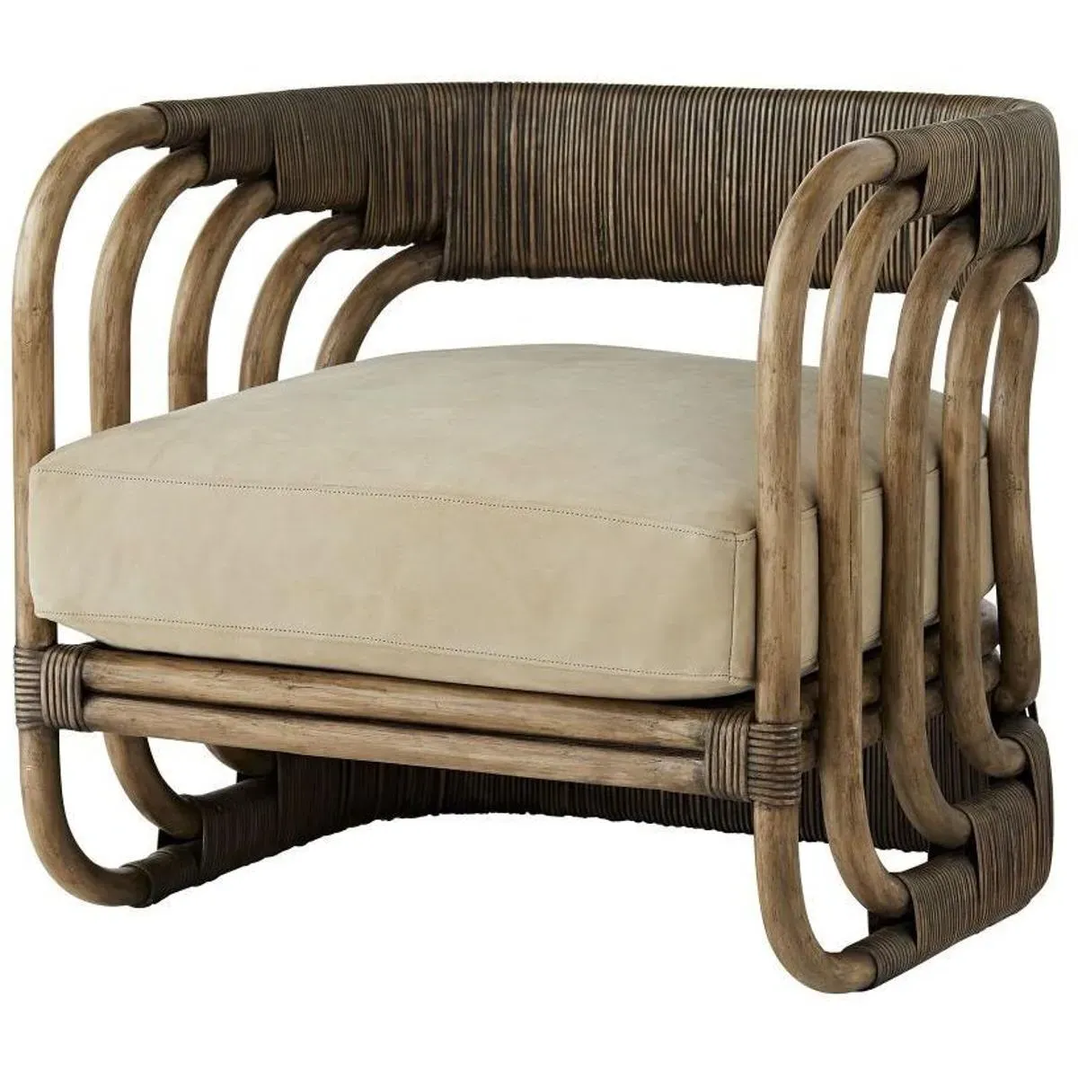 Hamza Accent Chair - Mink, Leather product