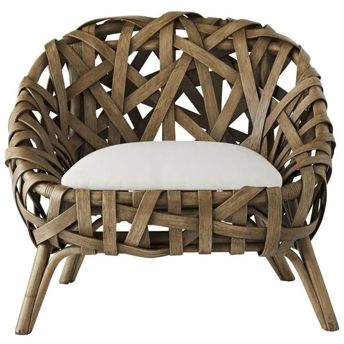 Horatio Accent Chair - White, Muslin alternate view
