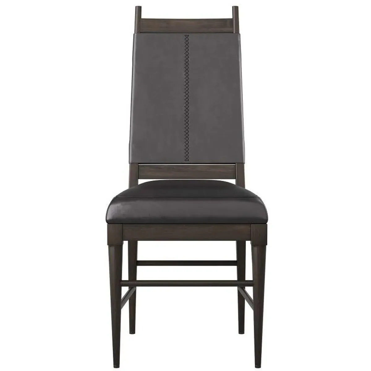 Keegan Accent Chair - Black, Leather alternate view