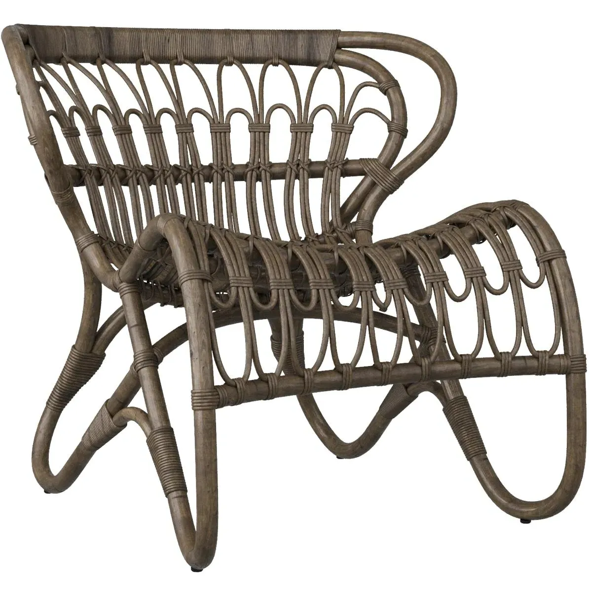 Rayna Lounge Chair - Gray Wash, Rattan product