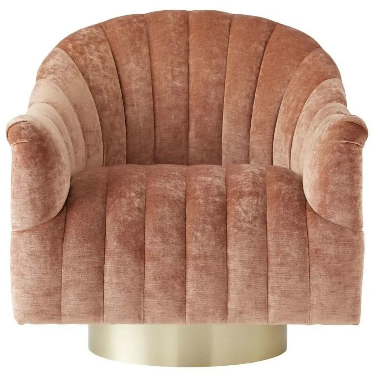 Springsteen Swivel Accent Chair - Dusty Rose, Velvet product