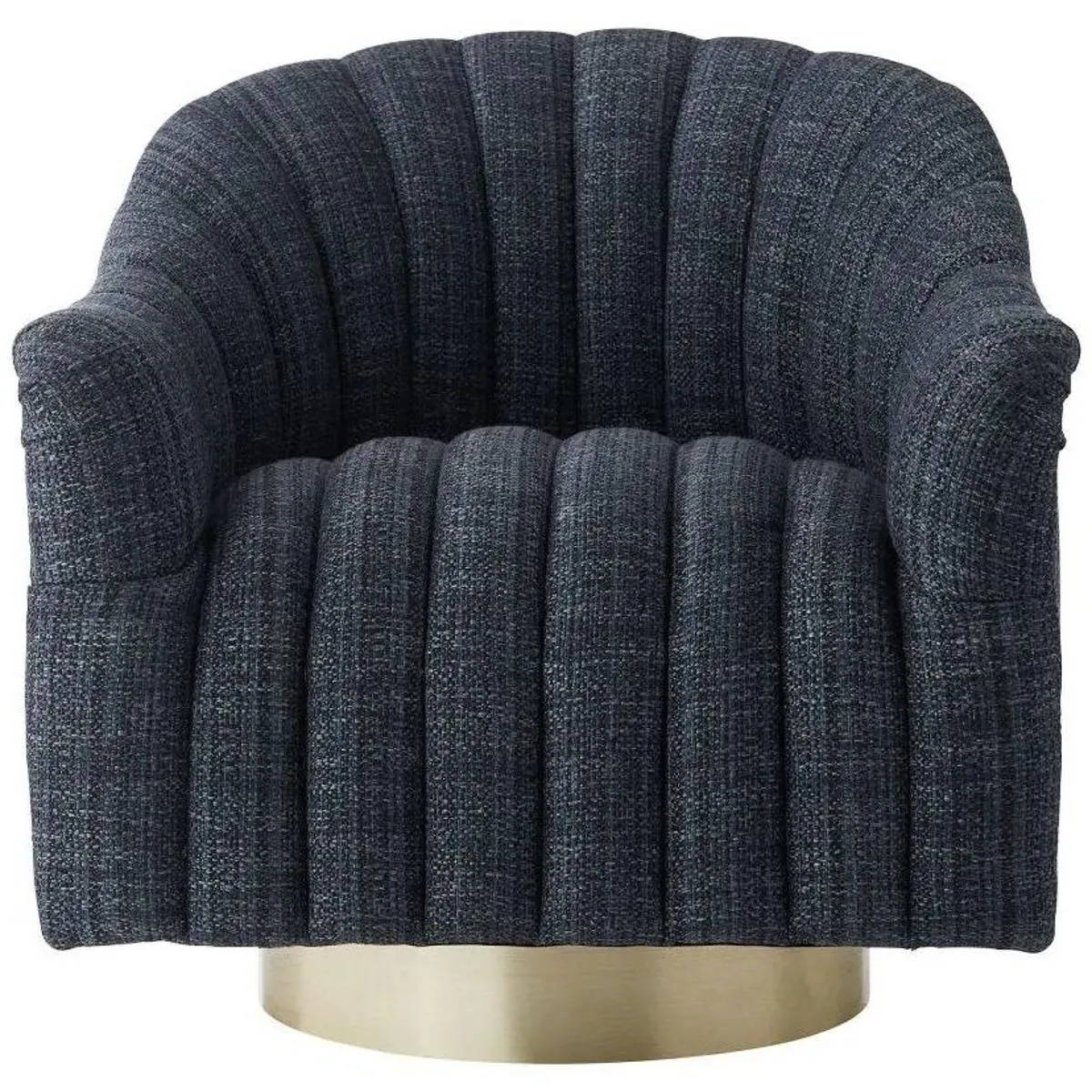 Springsteen Swivel Accent Chair - Indigo, Tweed product