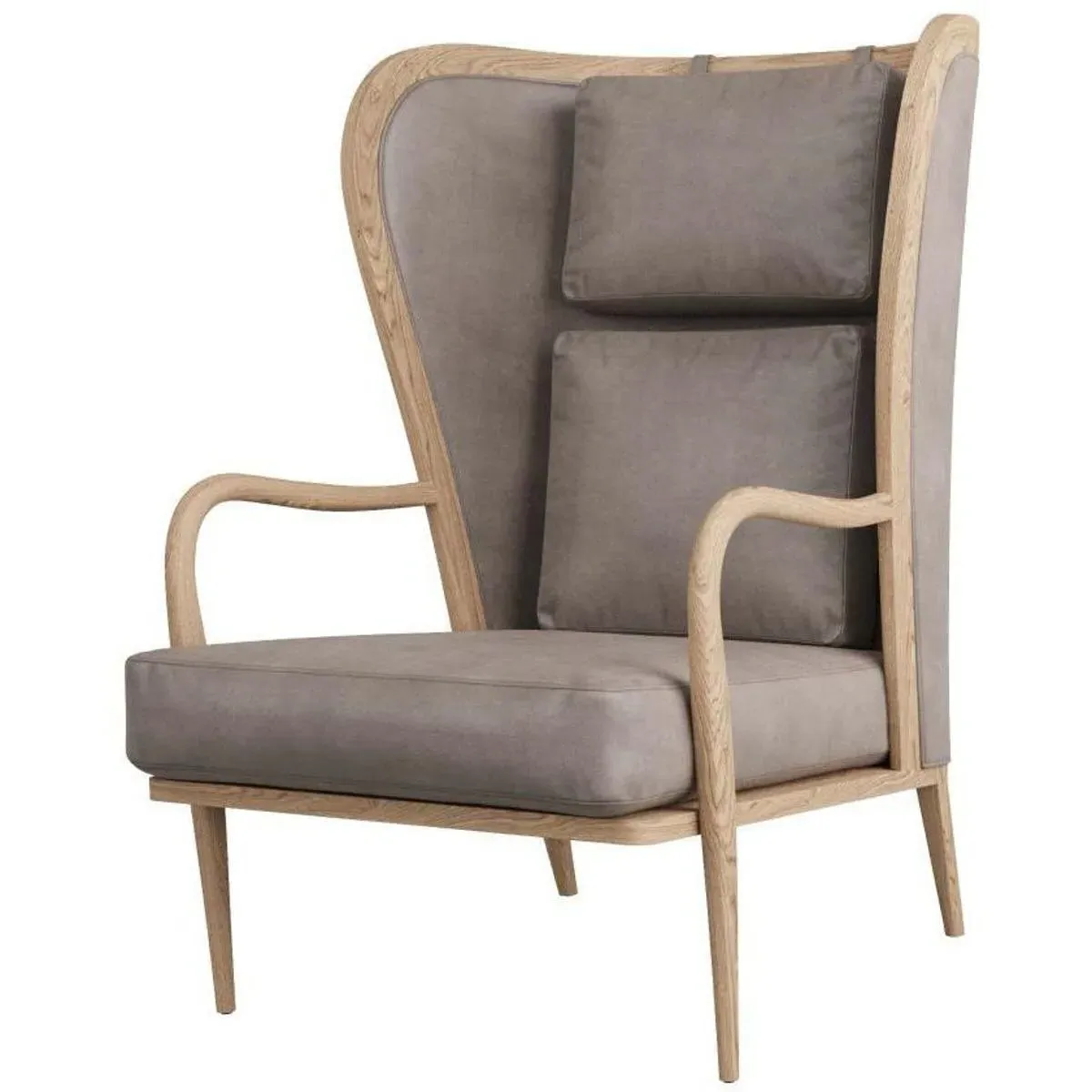 Stassi Wing Chair - Carbon, Leather product