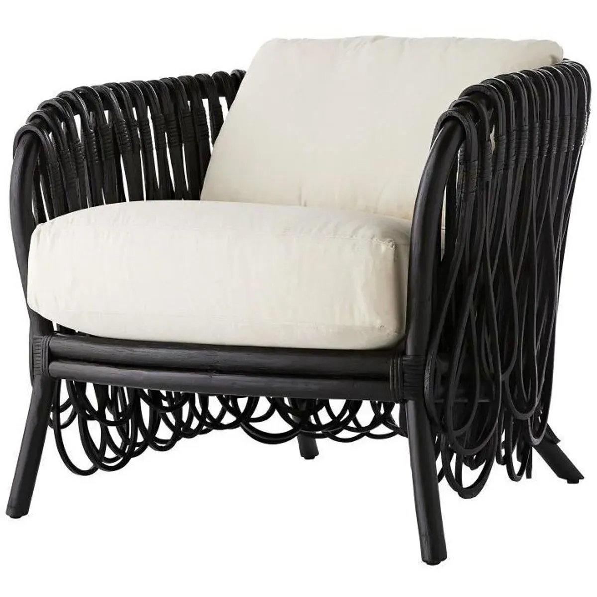 Strata Lounge Chair - White, Muslin product