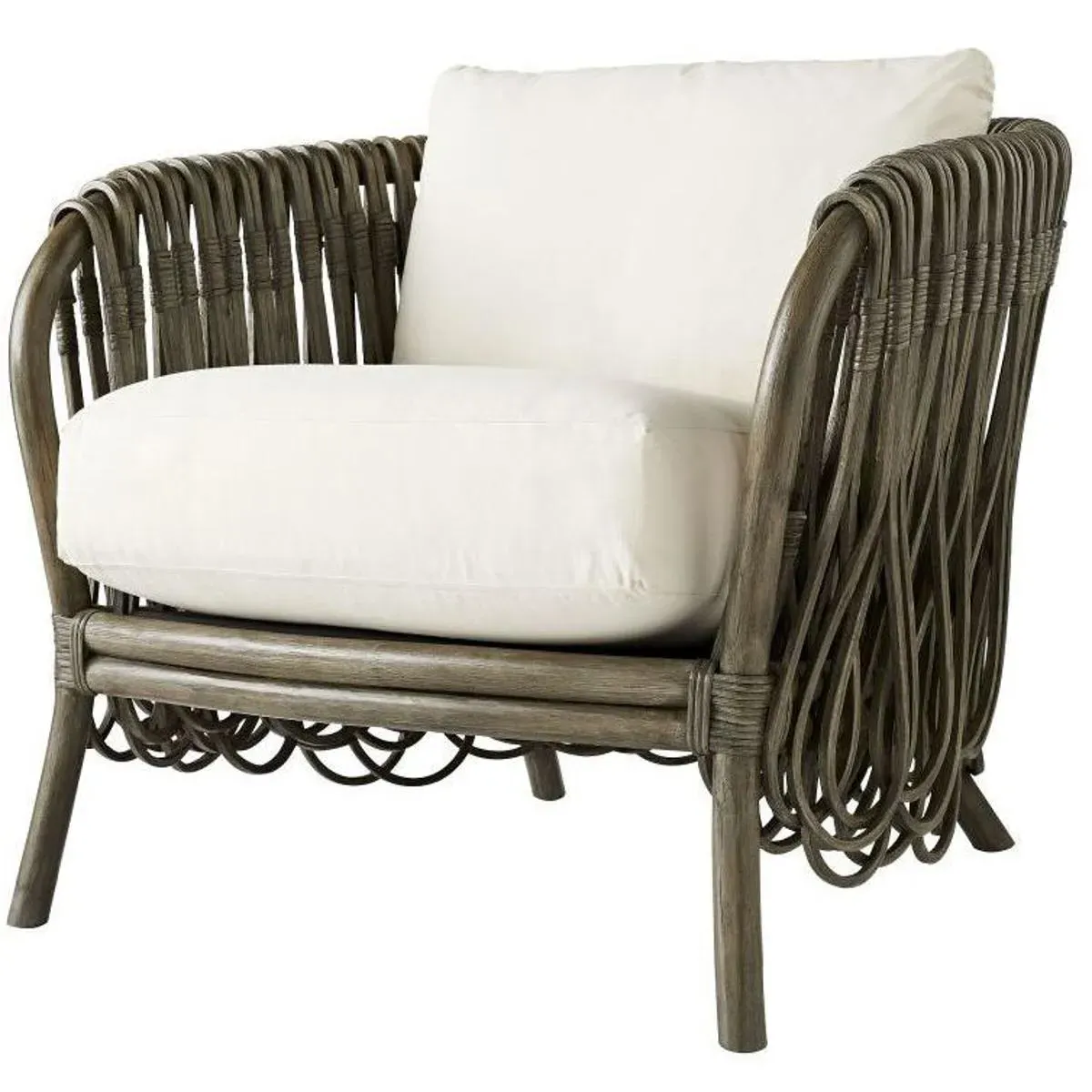 Strata Lounge Chair - White, Muslin product