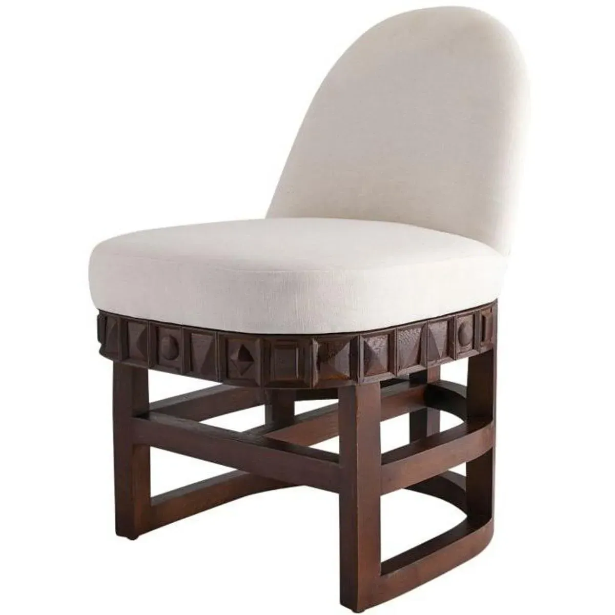 Vargueno Accent Chair - White, Linen product
