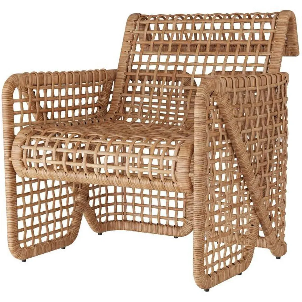 Winnie Accent Lounge Chair - Gray Wash, Rattan product