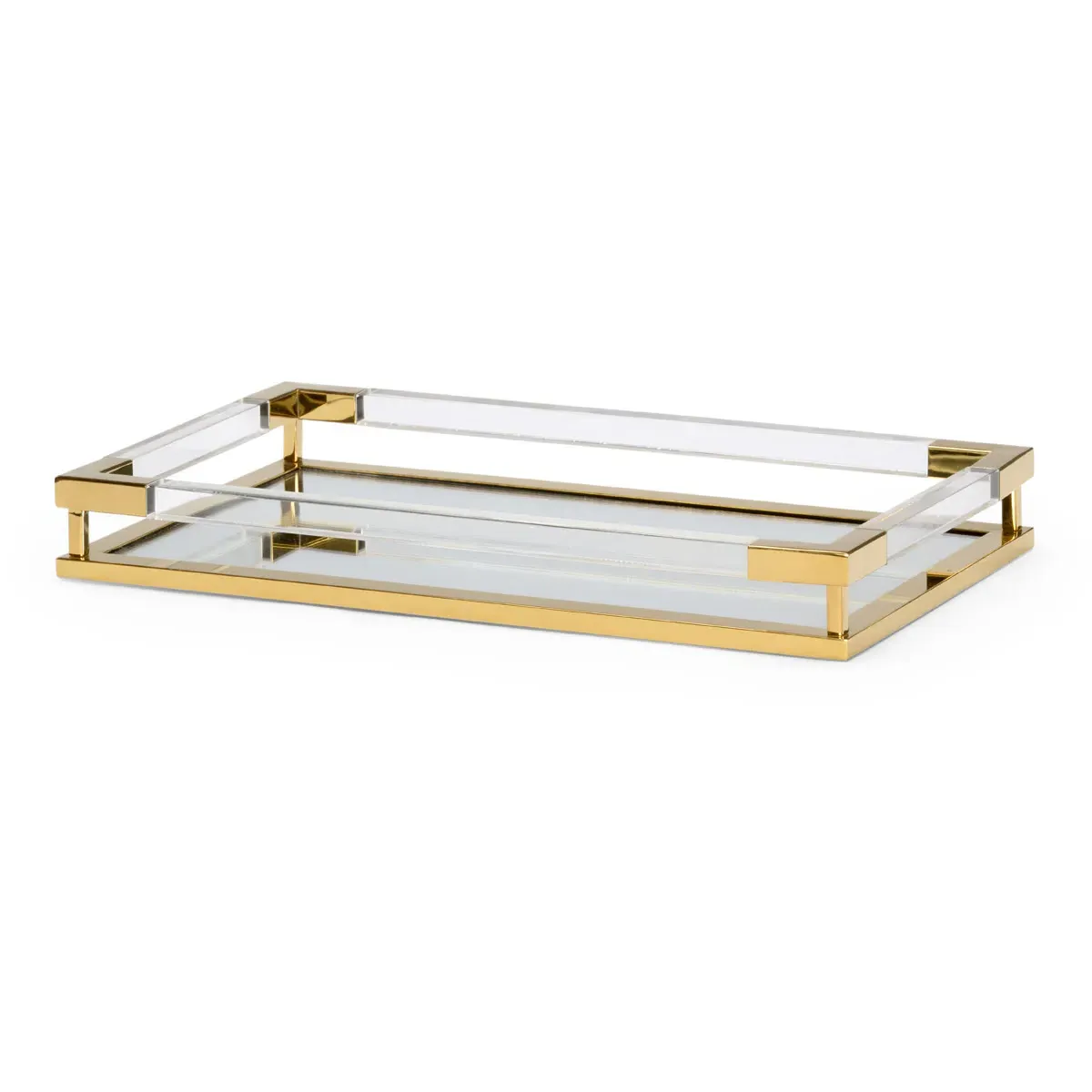 Chelsea House 384260 Decorative Tray - Clear, Crystal/Iron product