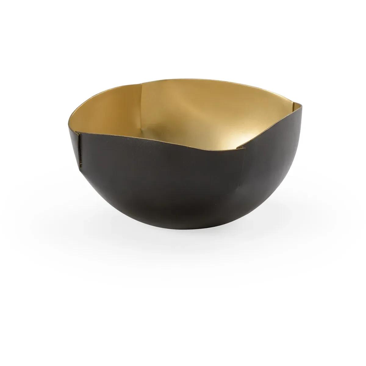 Chelsea House Decorative Bowl - Matte Black/Gold, Aluminum product
