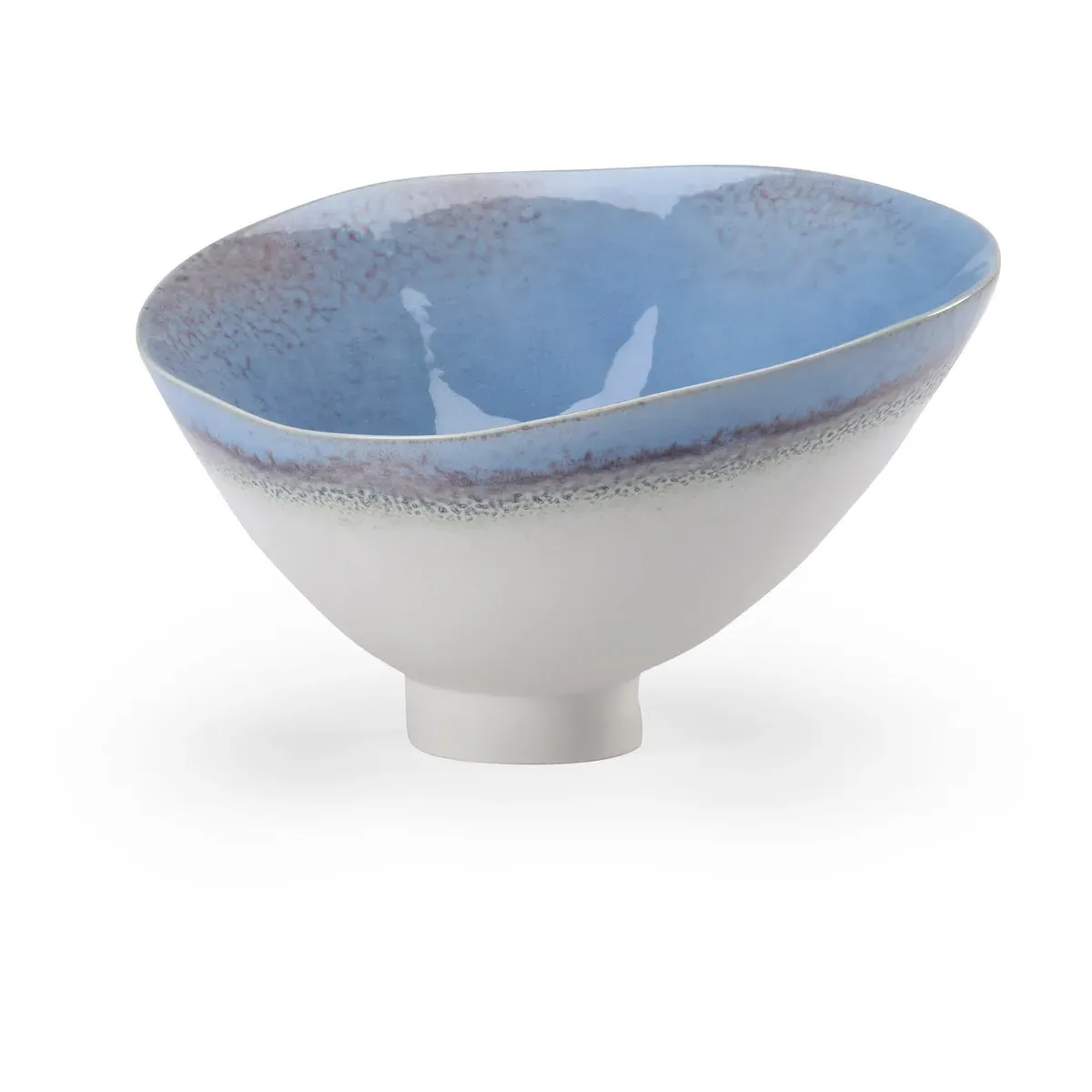 Chelsea House Decorative Bowl - Off White/Blue/Purple, Ceramic product