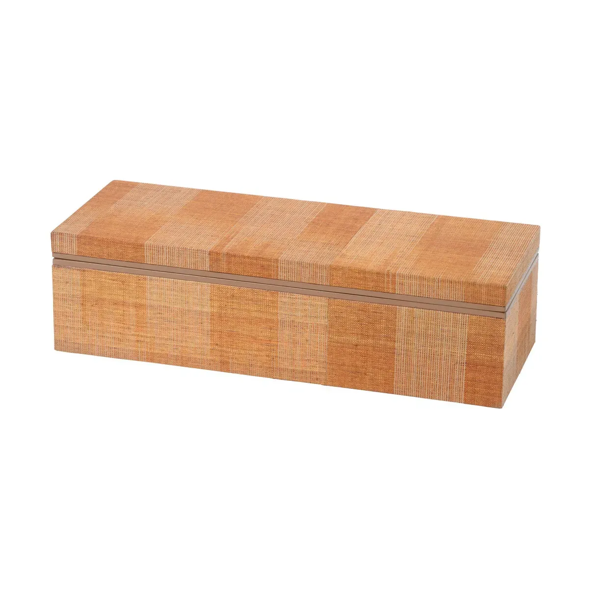 Chelsea House Decorative Box - Amber/Cream, Abaca on Wood product