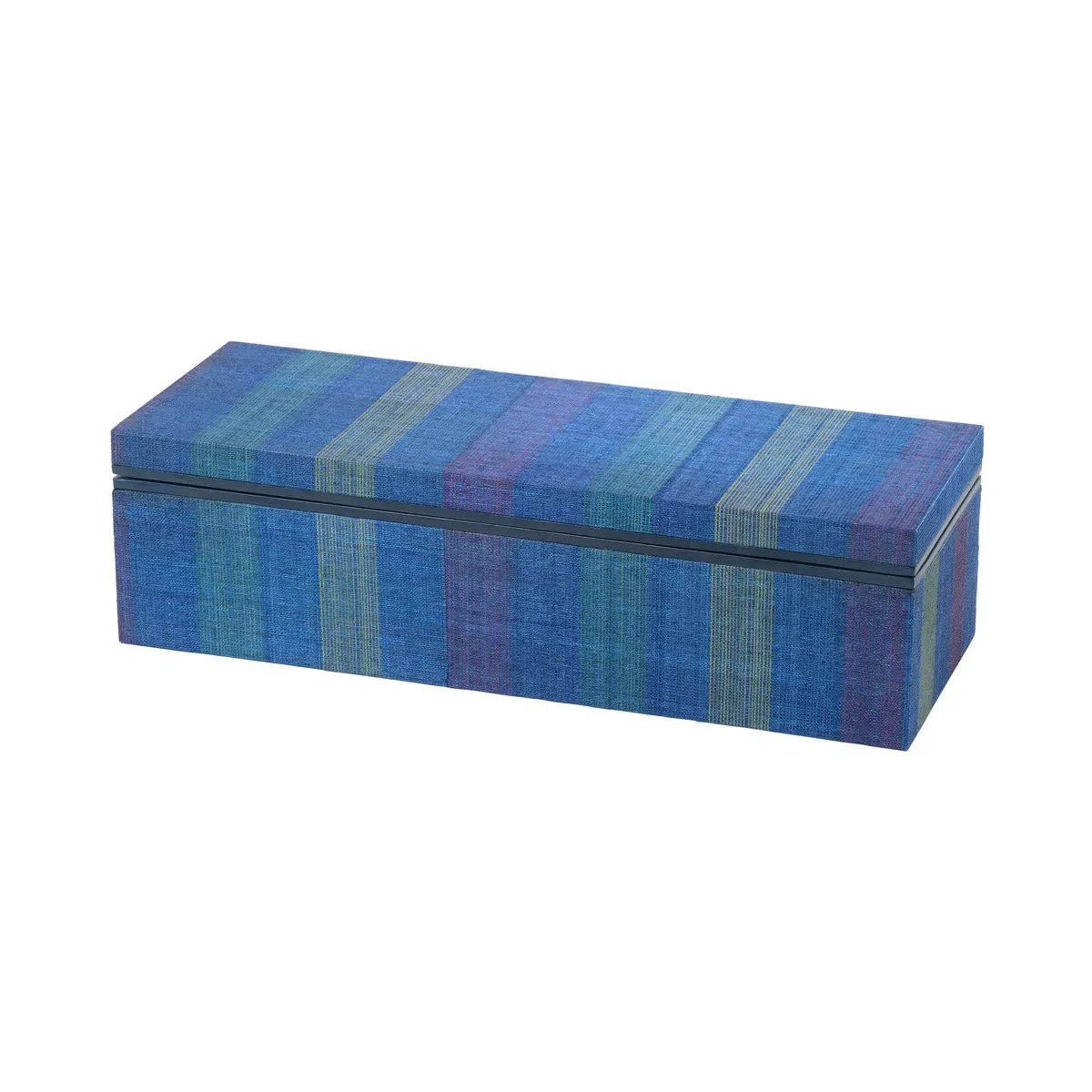 Chelsea House Decorative Box - Blue/Green/Purple/Yellow, Abaca on Wood product