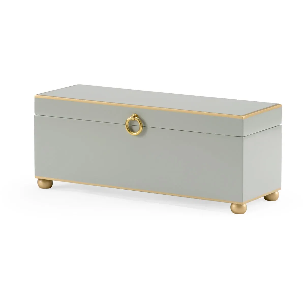 Chelsea House Decorative Box - Gray, Gold, Wood, Metal product