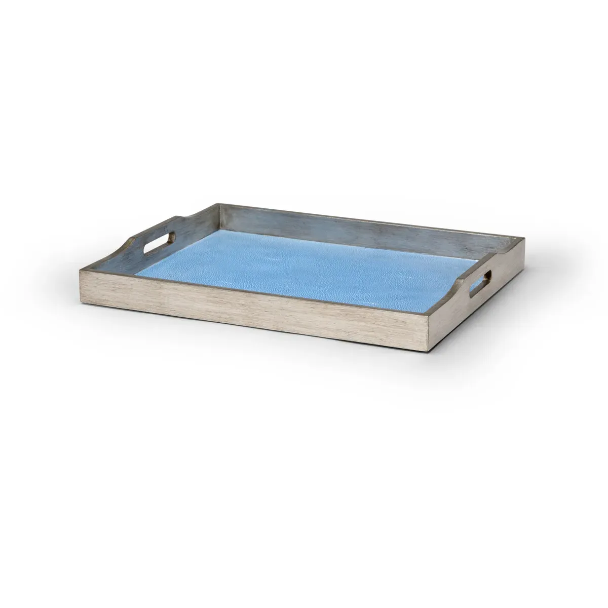 Chelsea House Decorative Tray - Antique Silver Leaf, Wood/Shagreen product