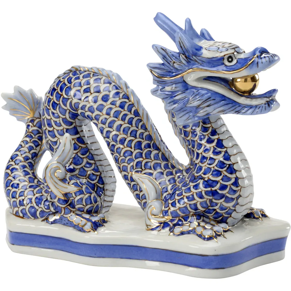 Chelsea House Figurine - Blue, Off White, Metallic Gold, Porcelain product