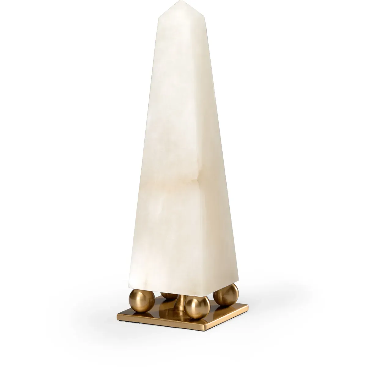 Chelsea House Obelisk - Natural White/Coffee Black, Alabaster/Iron product