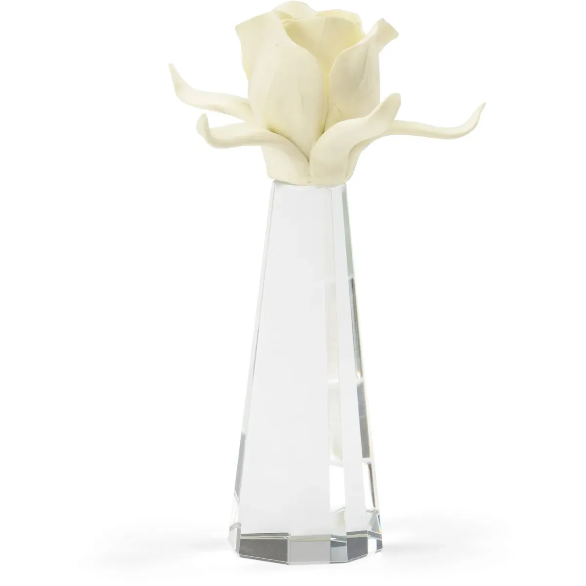 Chelsea House Rose on Stand Accent Figurine - Cream, Porcelain product