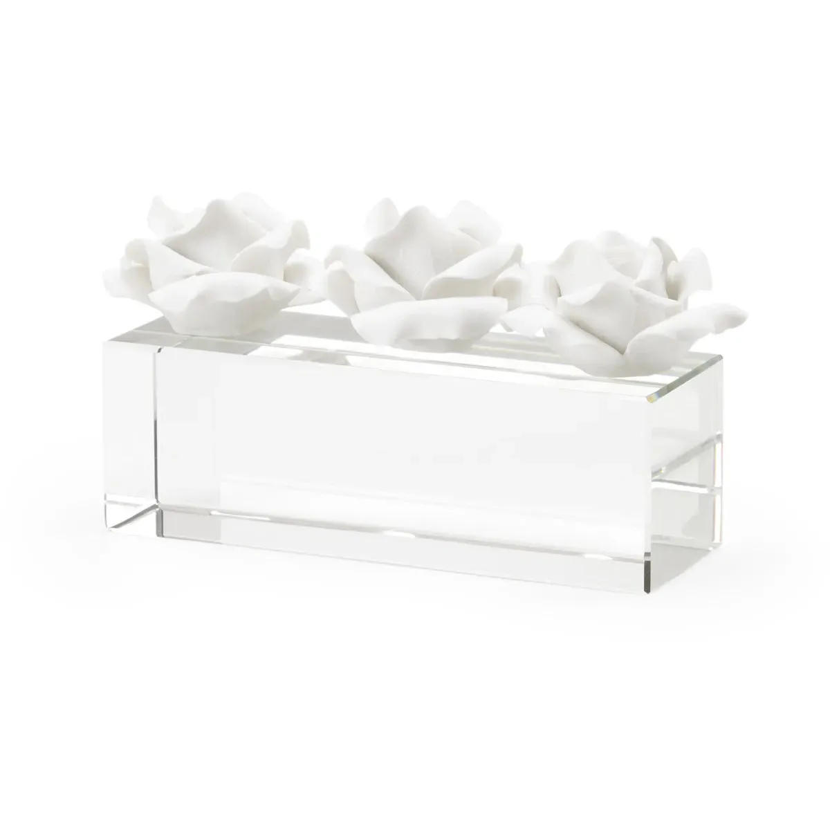 Claire Bell Decorative Object - Clear/Matte White, Crystal/Ceramic product