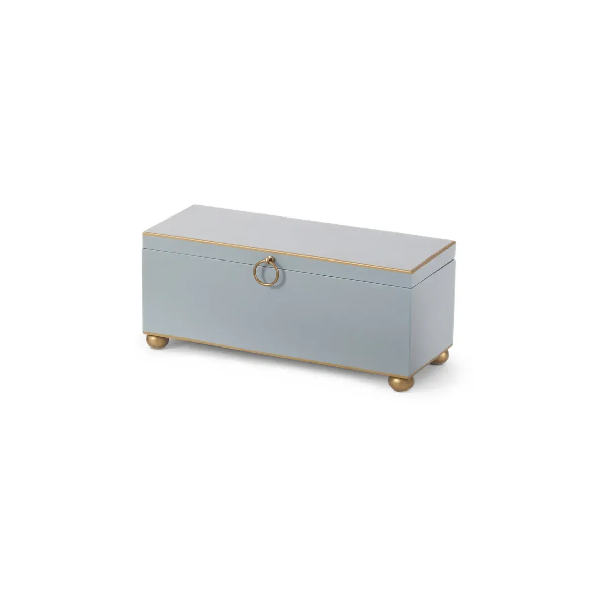Decorative Box - Pastel Blue, Gold, Wood, Metal product