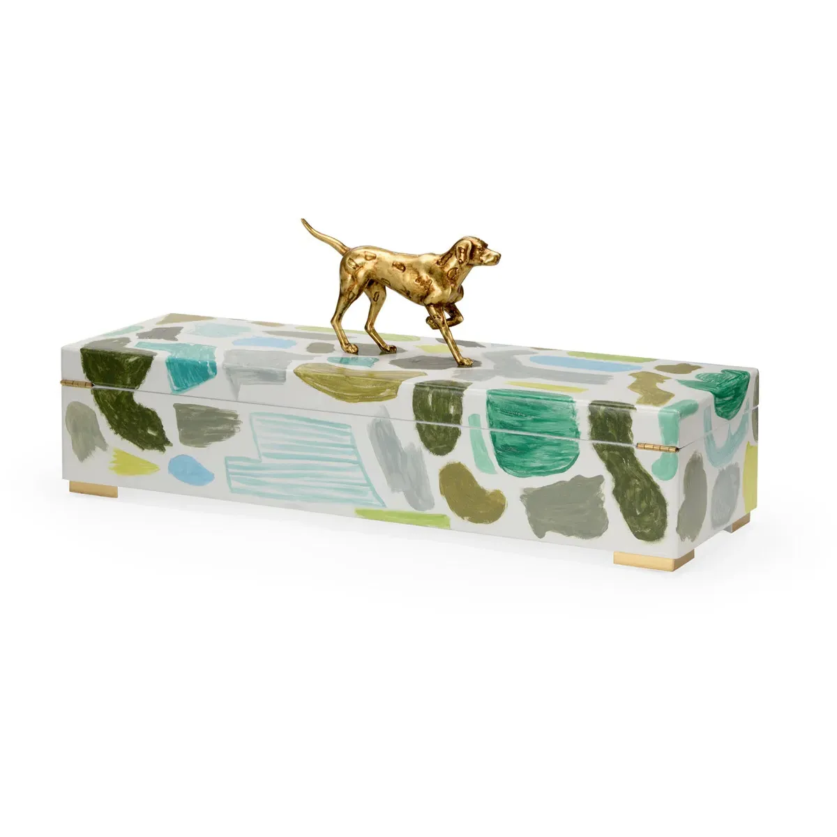 Elaine Burge Decorative Box - Antique Gold, Wood product