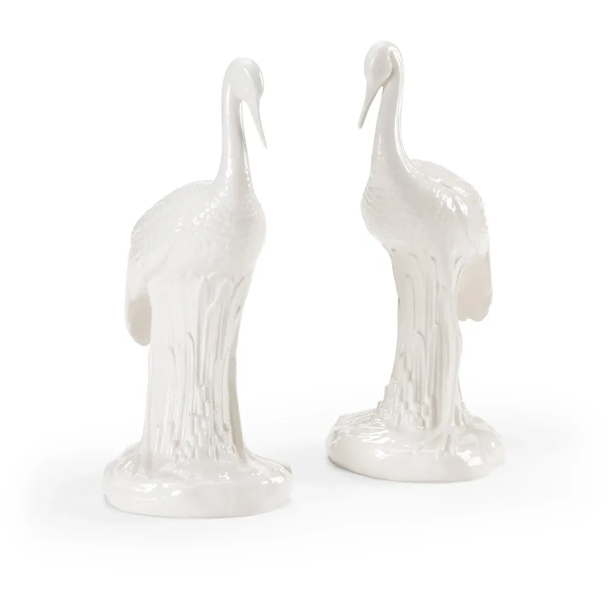 Figurines Pair - White Glaze, Cast Ceramic product