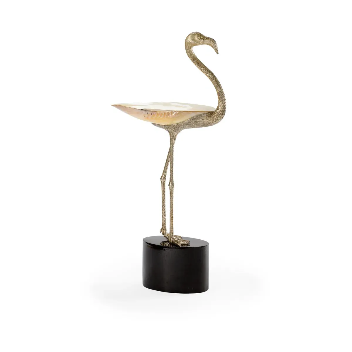 Flamingo Accent Figurine - Silver Plated, Brass product