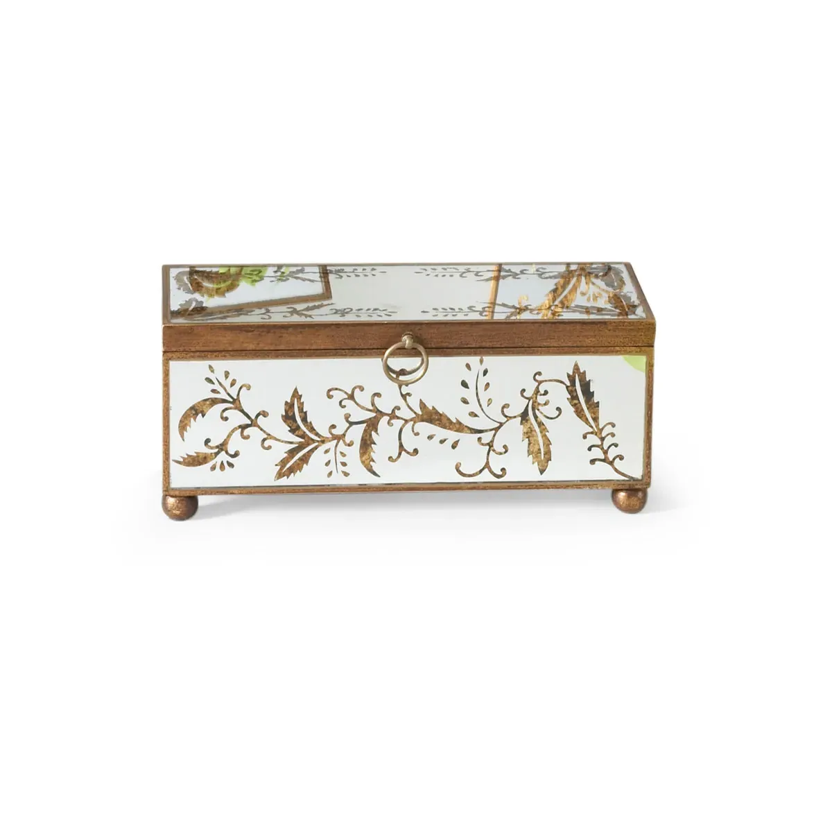 Hand Painted Gold Design Decorative Box - Mirror product