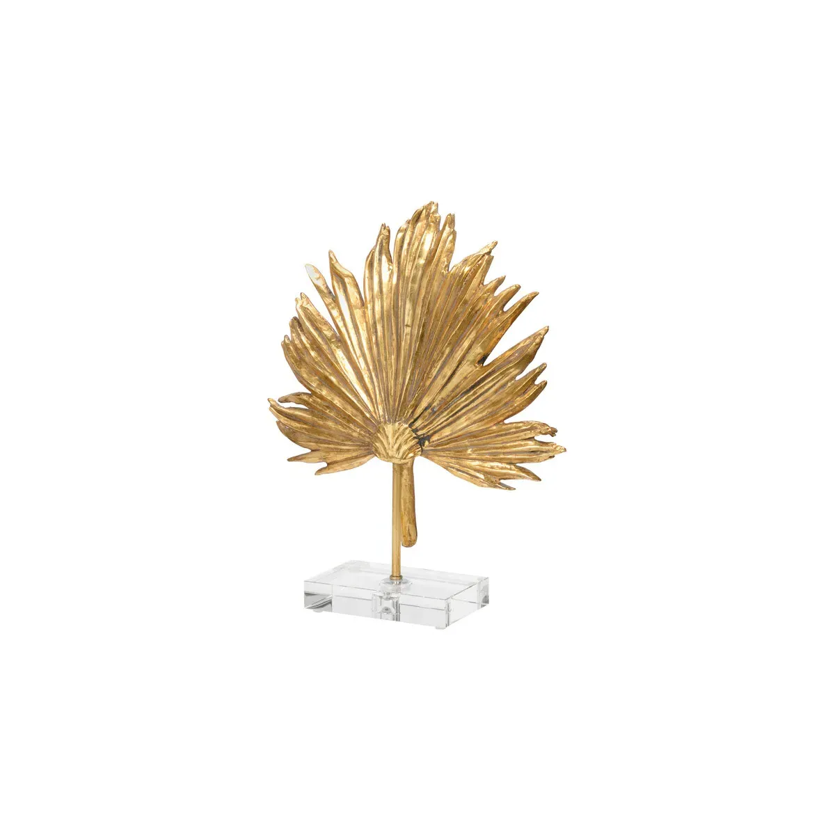 Palm Leaf Accent Figurine - Metallic Gold, Crystal product