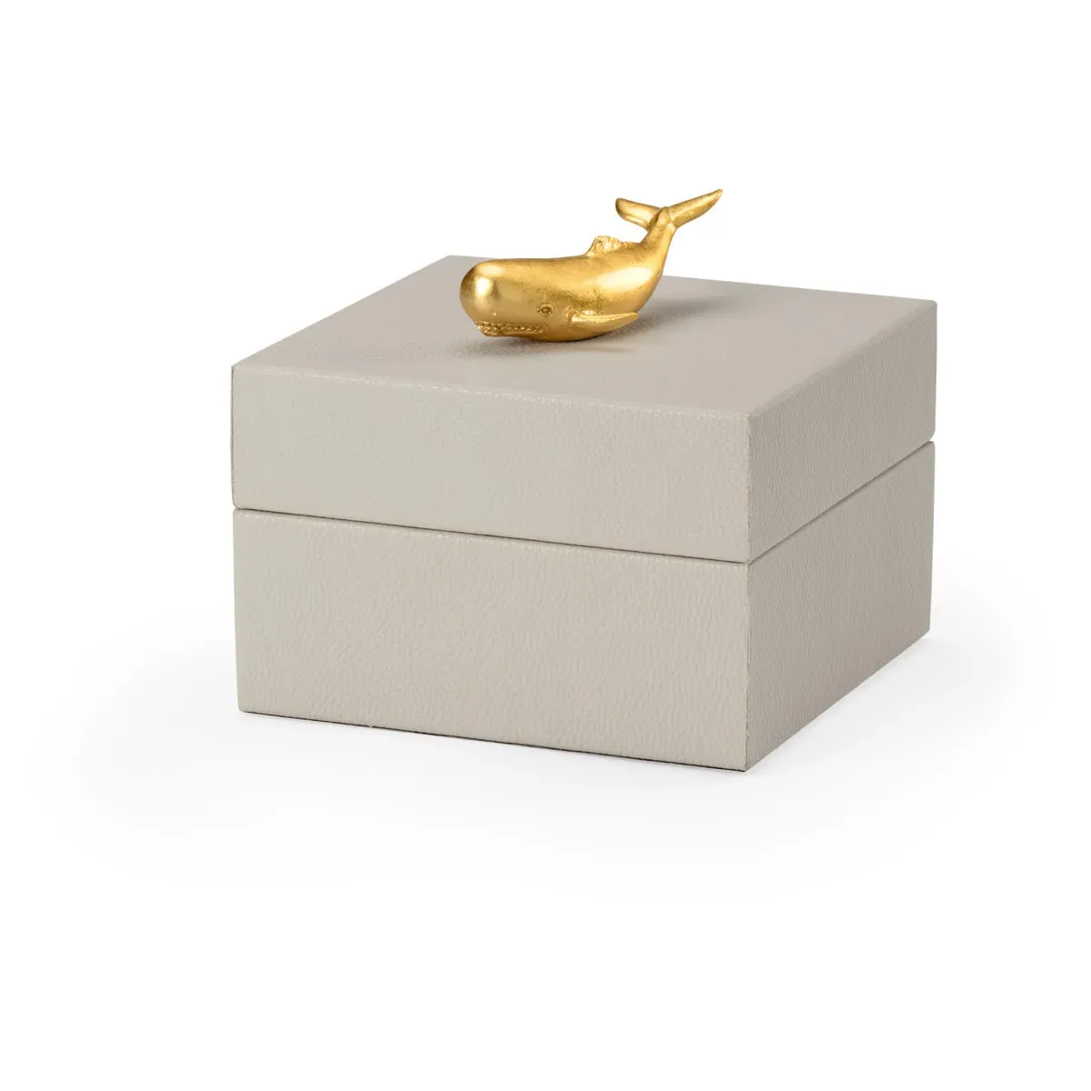 Pam Cain Decorative Box - Light Gray, Leatherette product