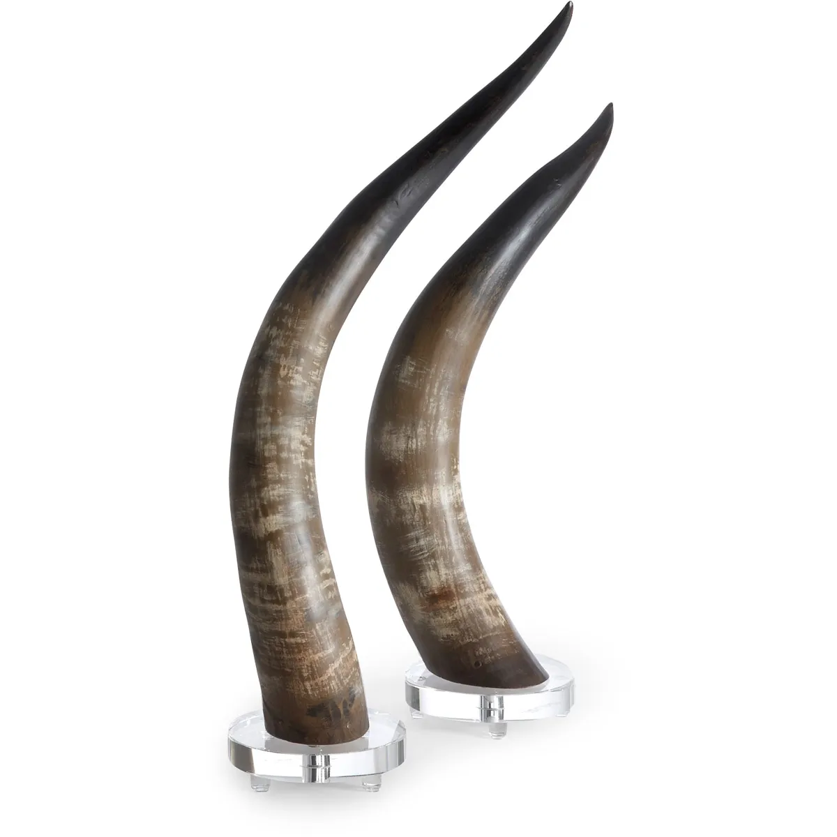 Set of 2 Sculptures - Natural, Composite on Crystal Base product
