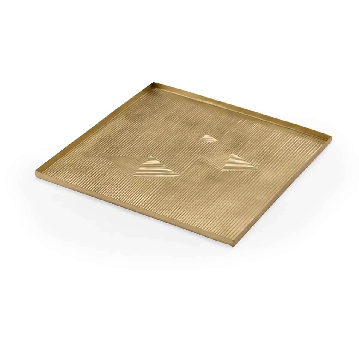 Square Decorative Tray - Gold, Aluminum product