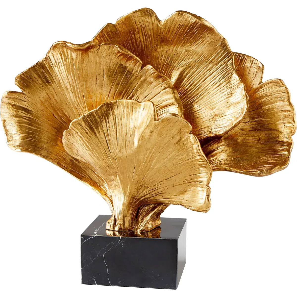 Gilded Bloom Sculpture - Gold, Resin/Marble product