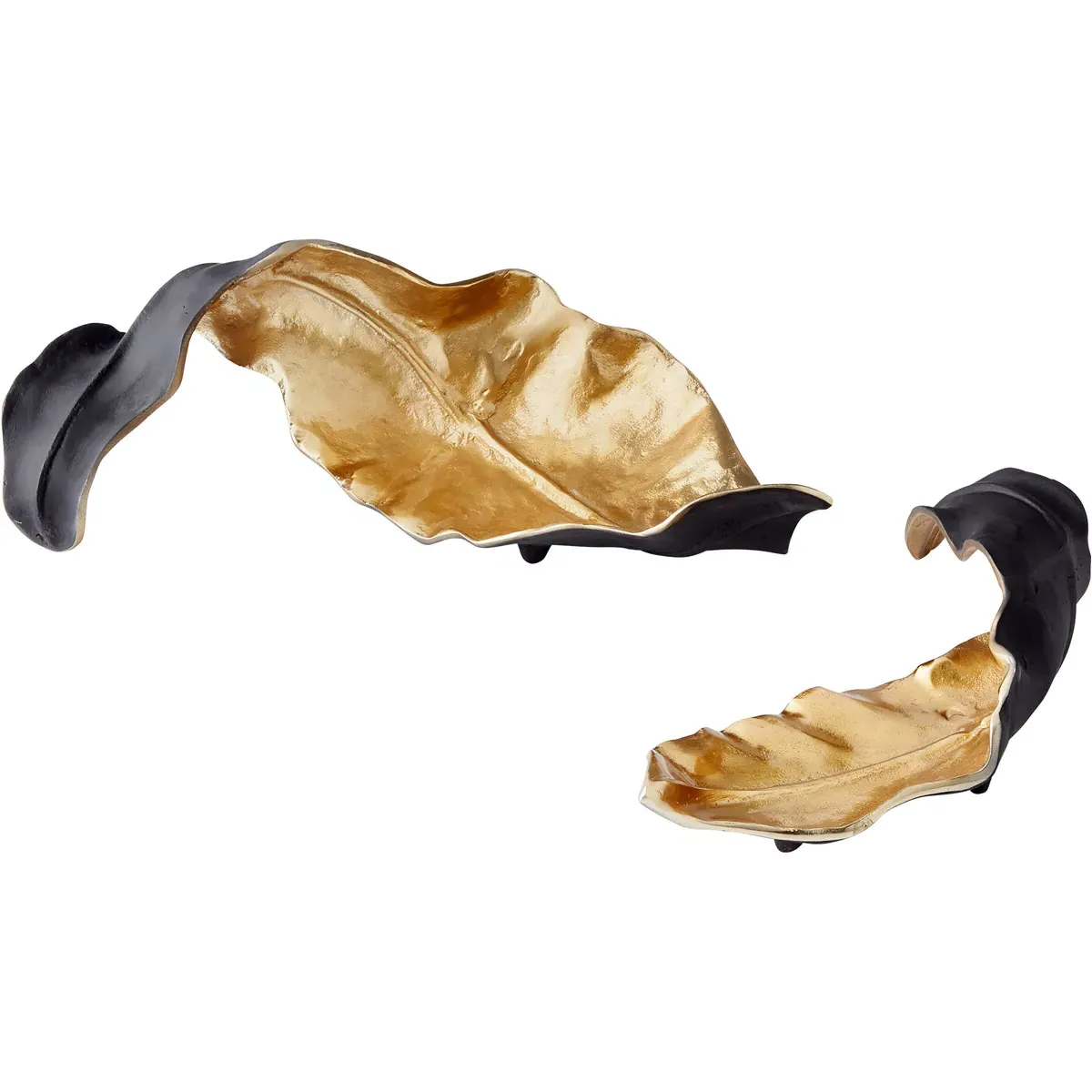 Oak Brush Sculpture - Black and Gold, Aluminum alternate view