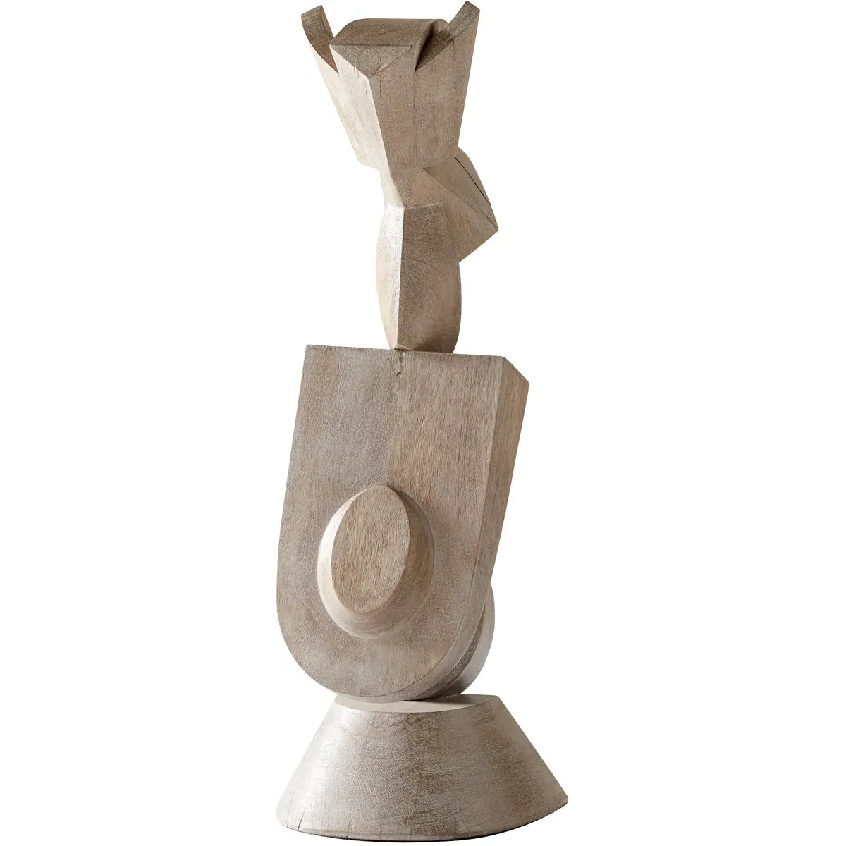 Protector Large Sculpture - Weathered Grey, Wood product