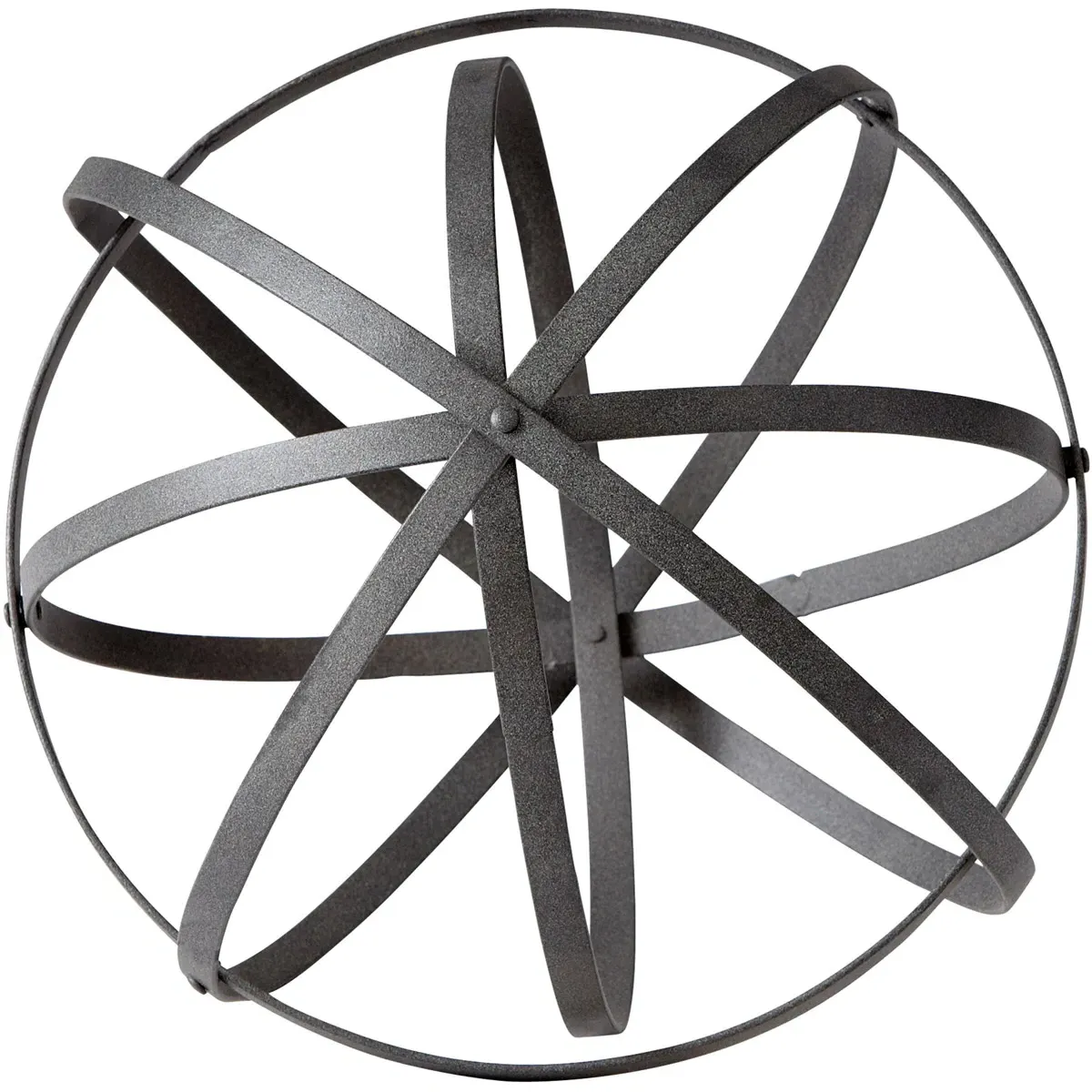 Sphere Small Round Sculpture - Rustic Gray, Iron product