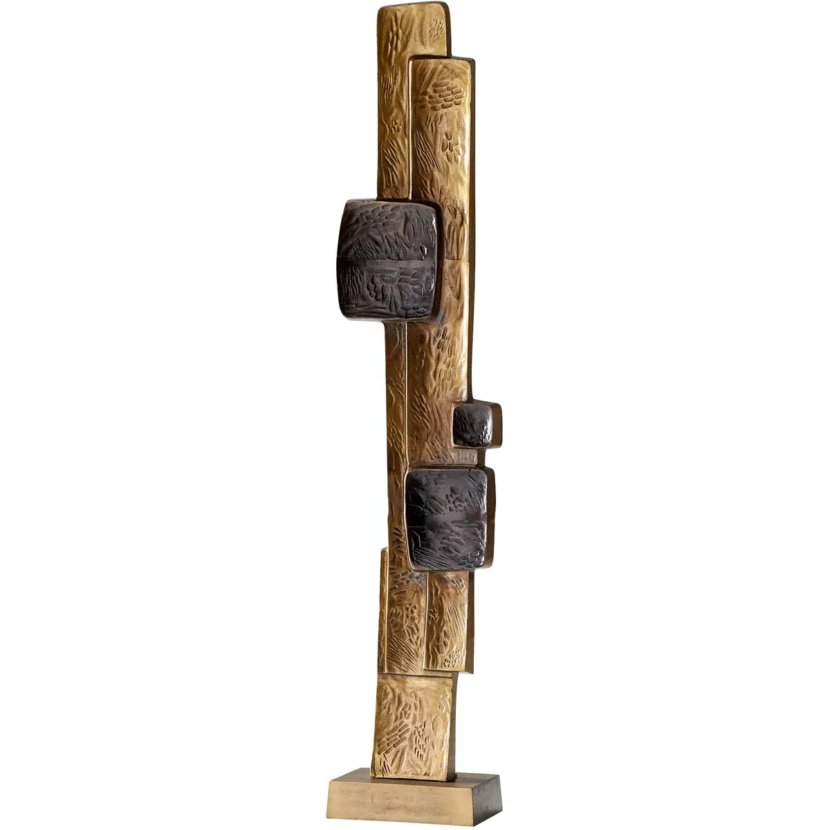 Yayoi Sculpture - Gold, Black, Aluminum product
