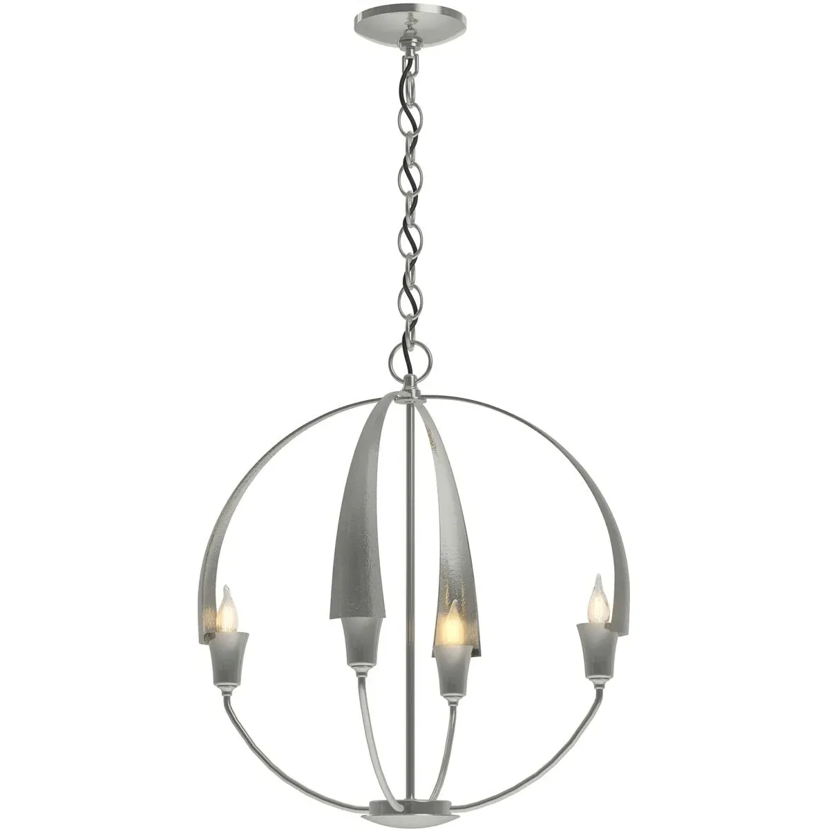 Cirque 4-Light Small Chandelier - Sterling, Metal product