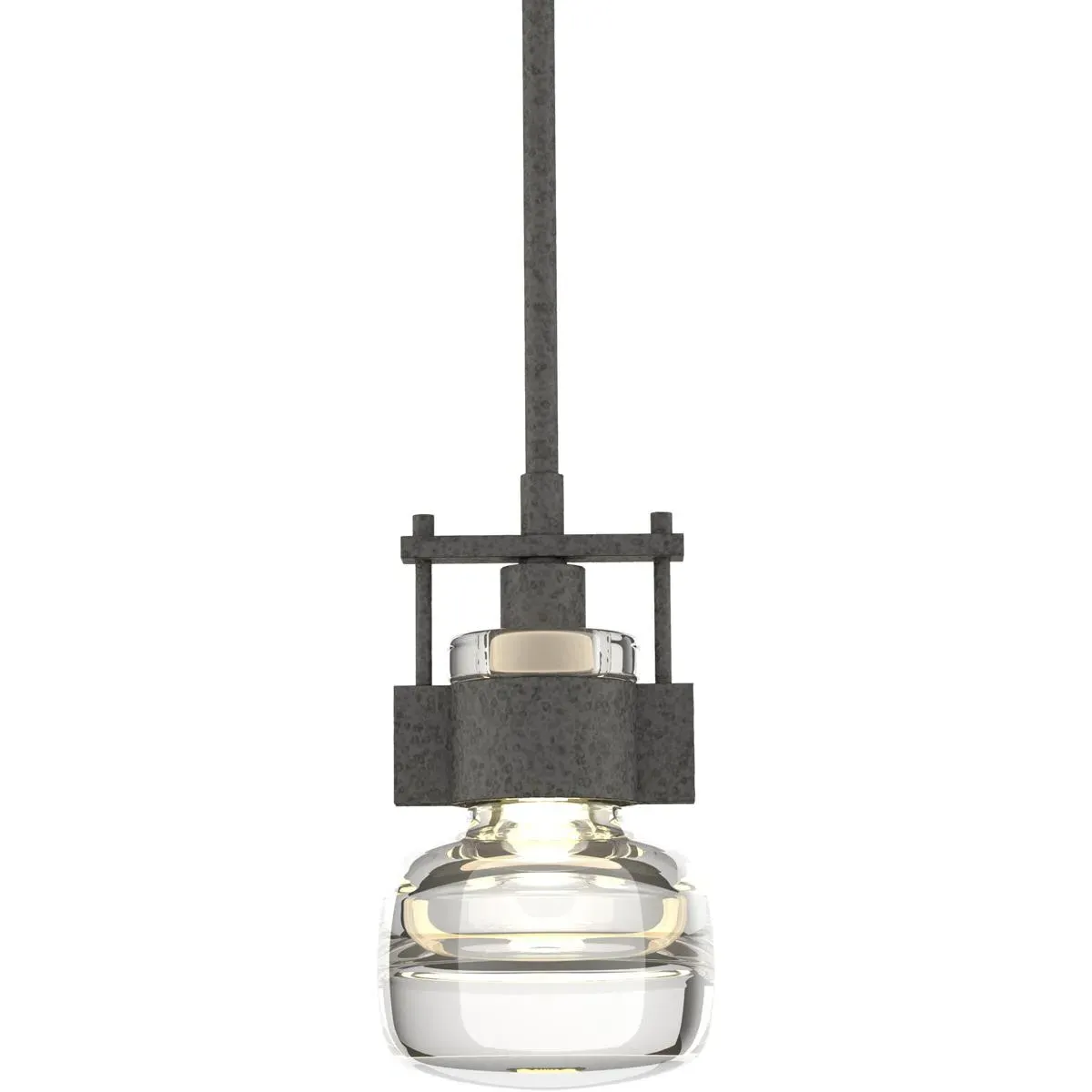 Cuff 1-Light Mini Pendant - Natural Iron, Metal/Glass product