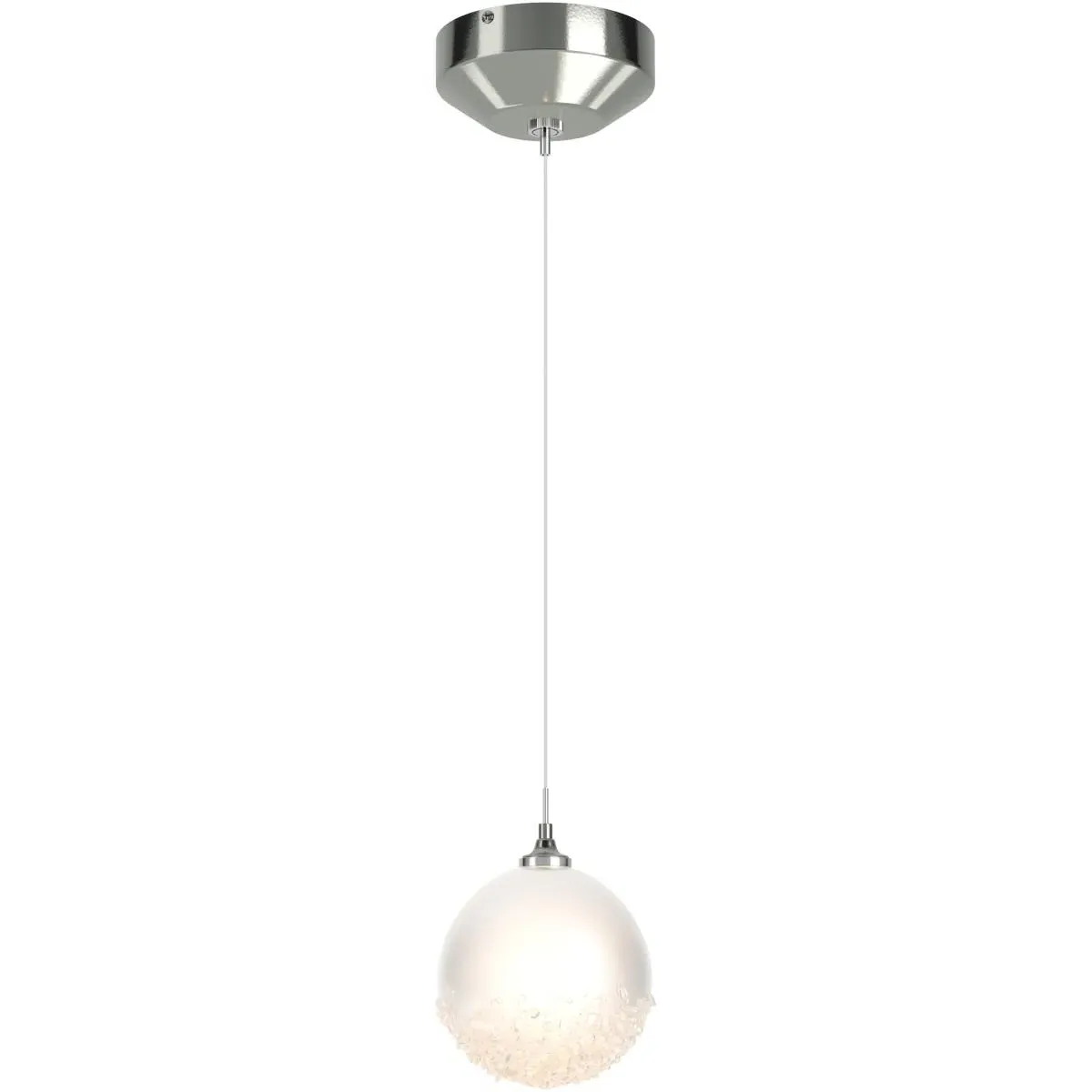 Fritz 1-Light Mini Pendant - Sterling, Metal/Frosted Glass product