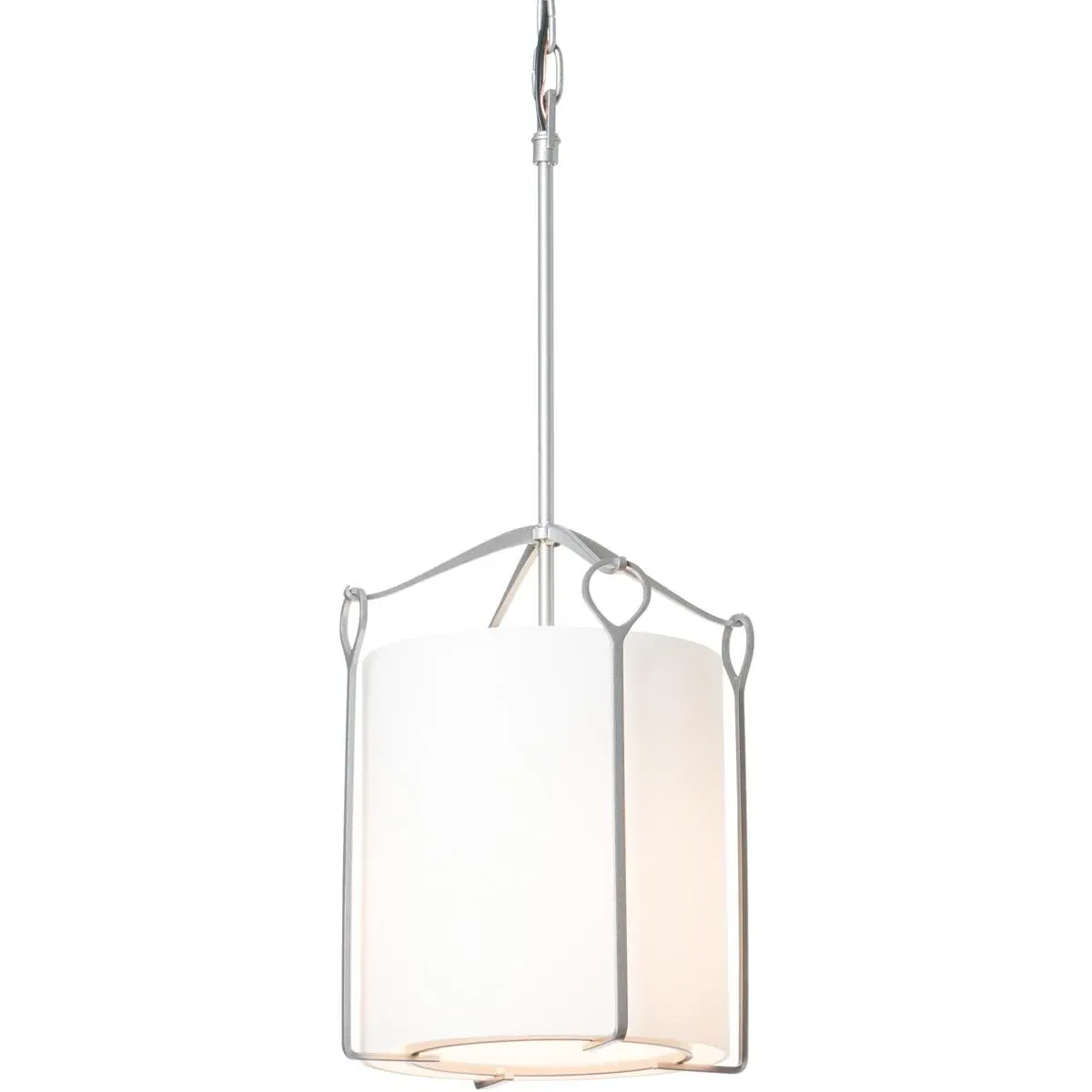 Hubbardton Forge Bow 1-Light Mini Pendant - Vintage Platinum, Metal/Glass alternate view
