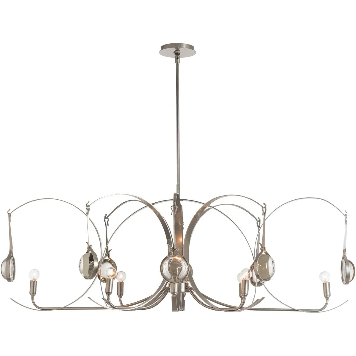 Hubbardton Forge Optic 8-Light Oval Pendant - Oil Rubbed Bronze, Metal/Glass product