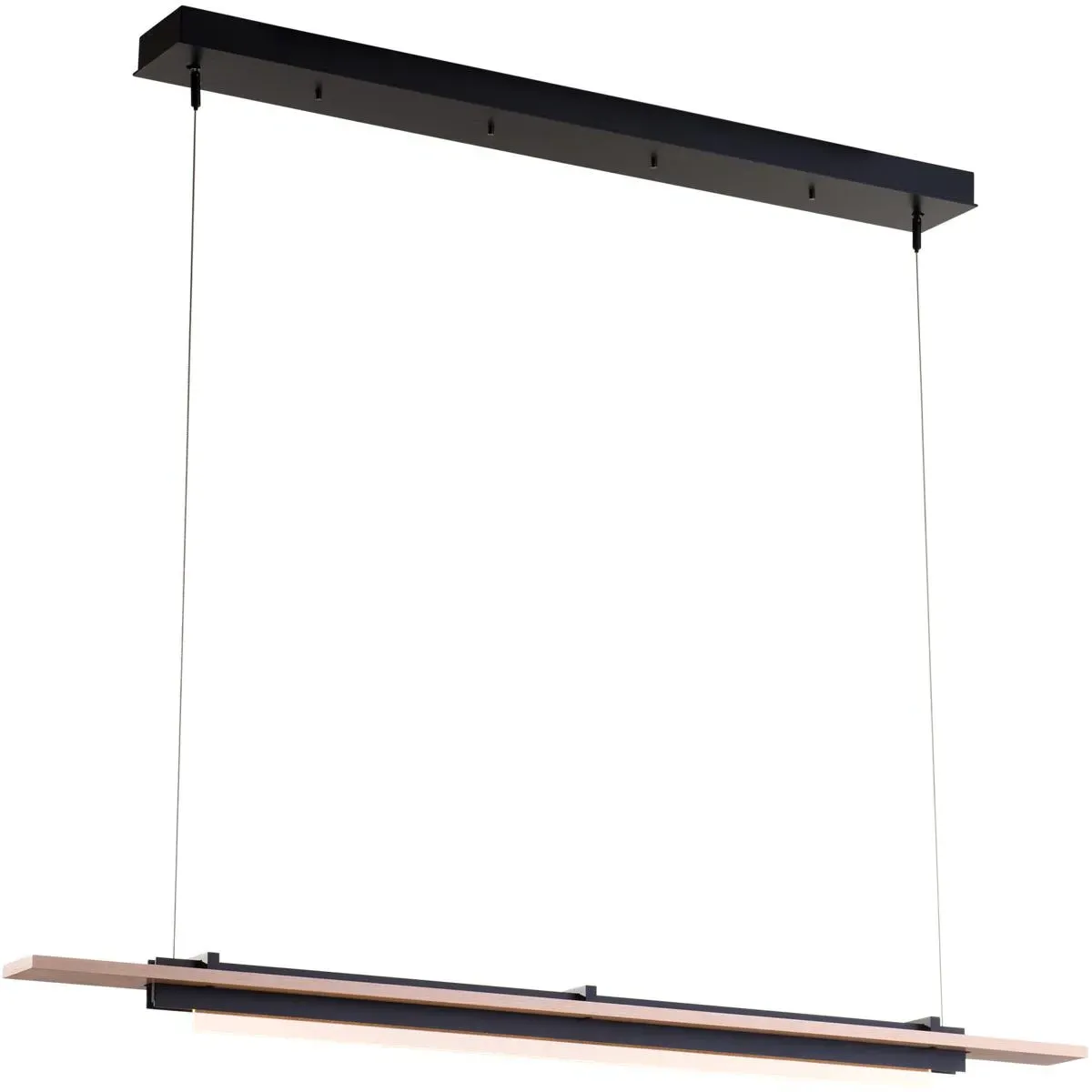 Plank LED 48 Inch Pendant Ceiling Light - Black and Brass, Metal product