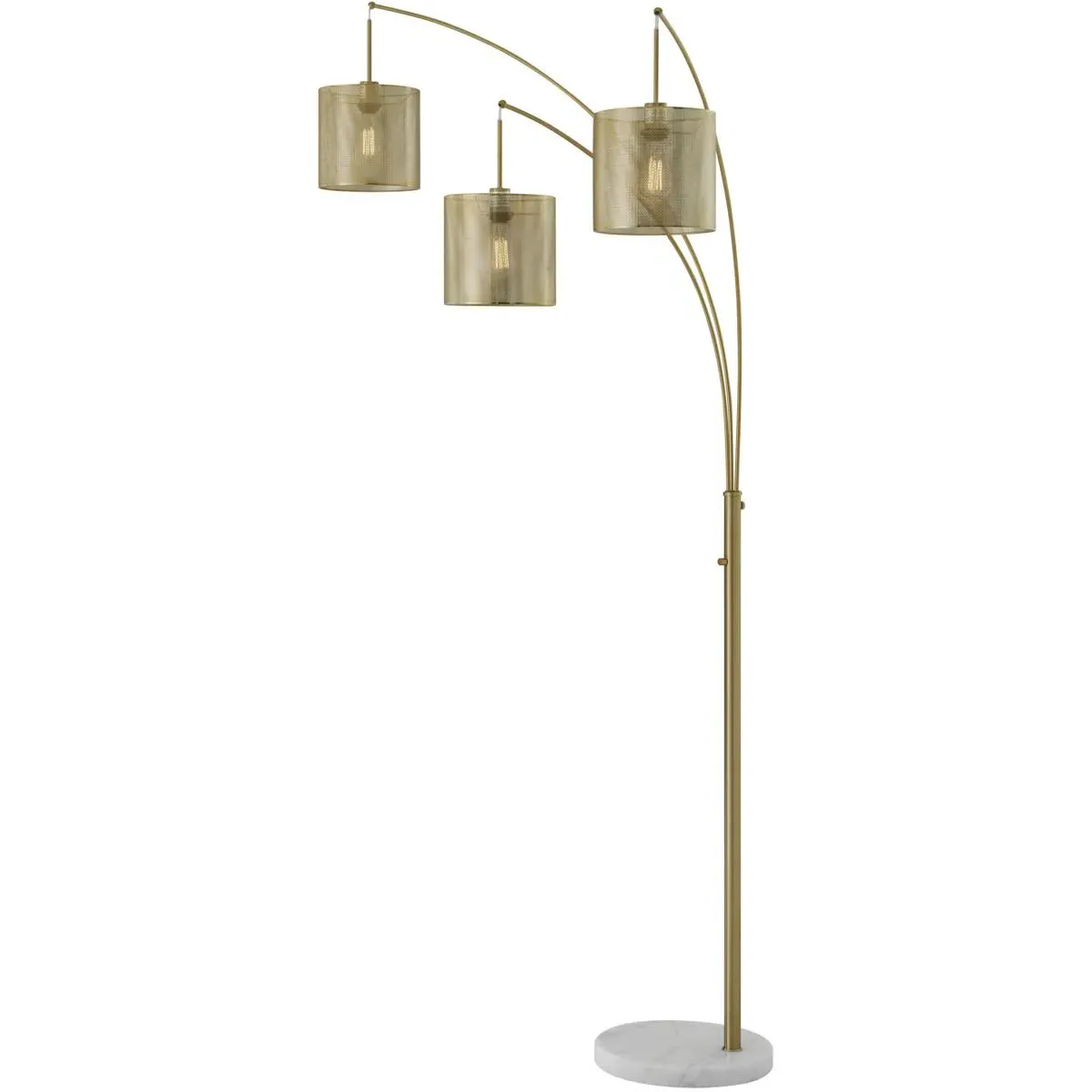Cora 3-Light Arc Floor Lamp - Gold, Metal product