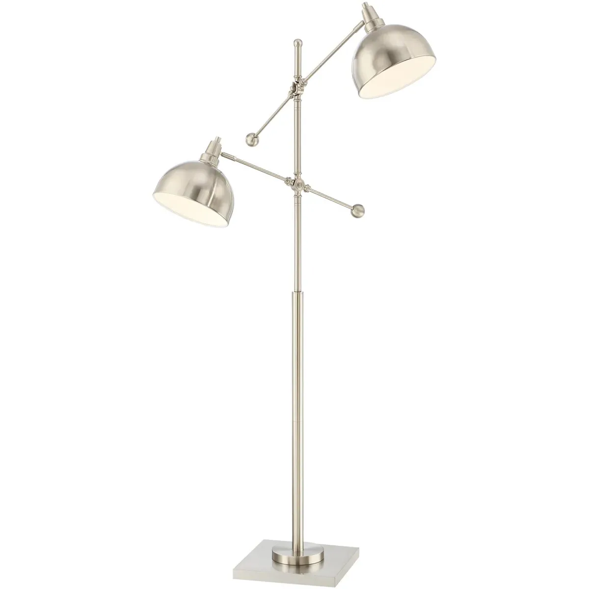 Cupola 2-Light Floor Lamp - Brushed Nickel, Metal product