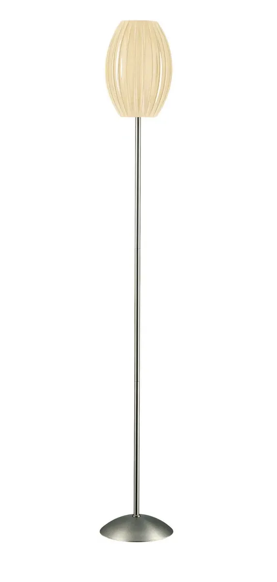 Egg 70 Inch Floor Lamp - White, Satin Steel product